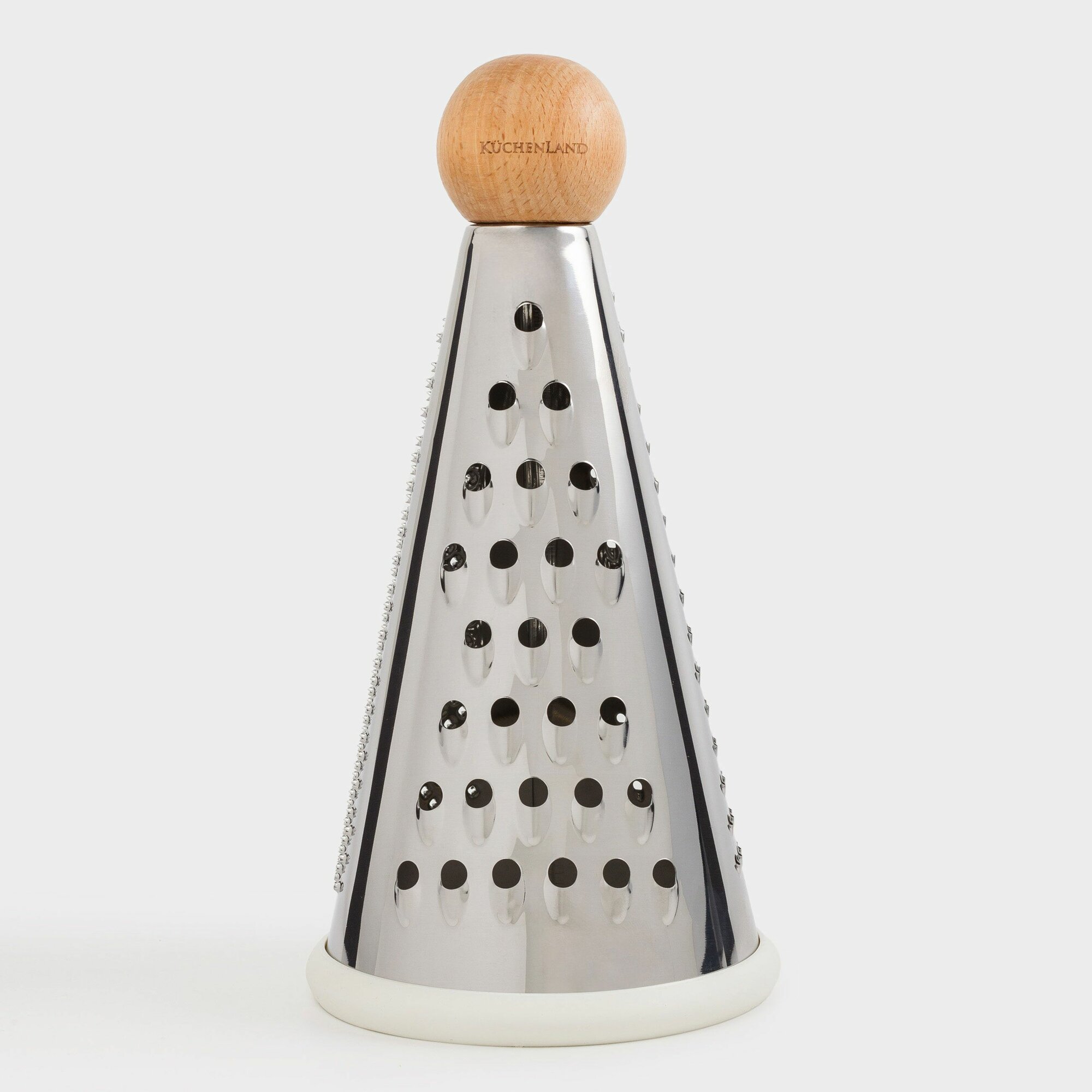 Терка, 20 см, сталь/дерево, круглая, бежевая, Wood kitchen, Kuchenland