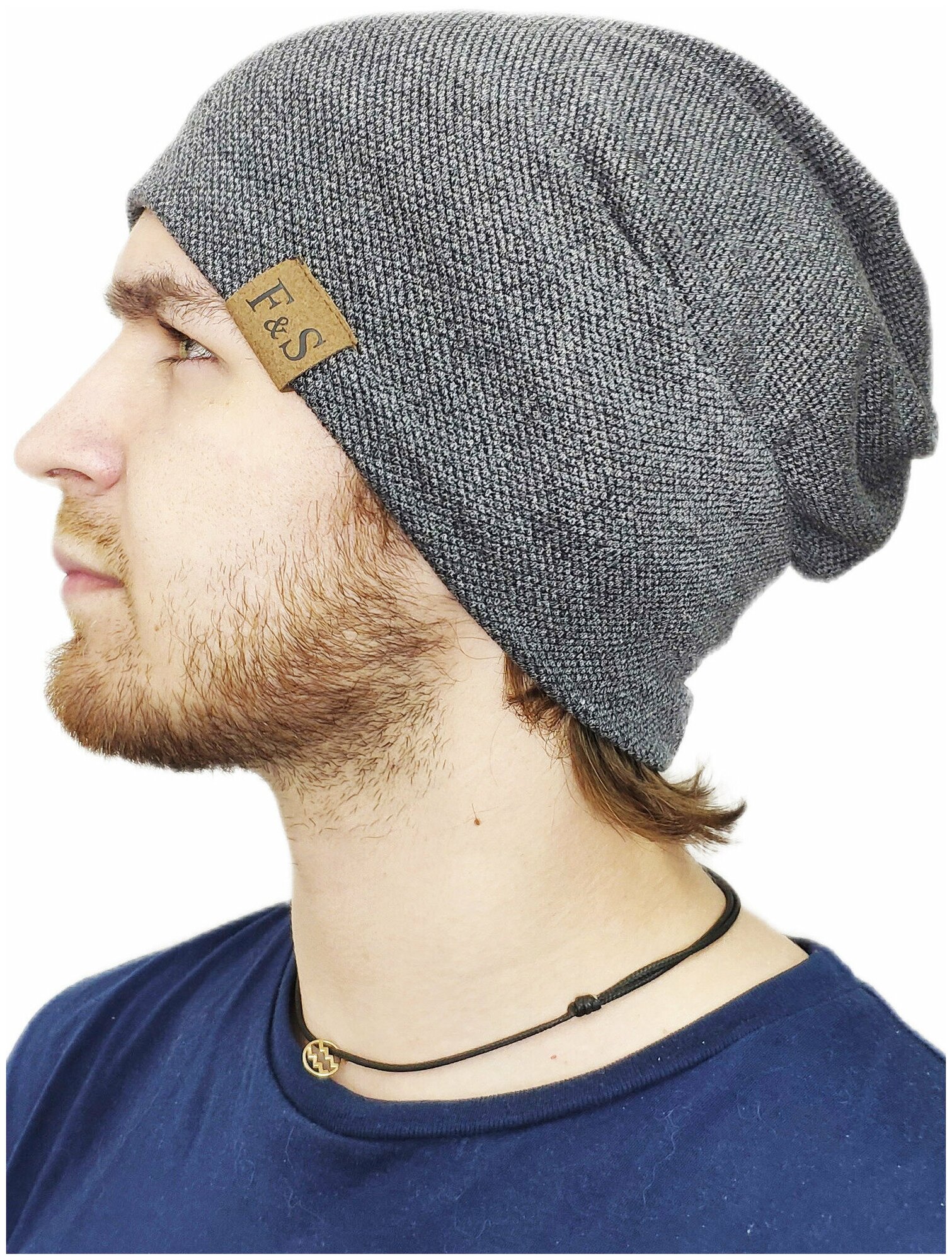Шапка-бини Skully Clothing Company Loose Knitted Hat для мужчин — фото 2