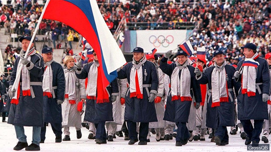 Сборная России на открытии Олимпиады 2002