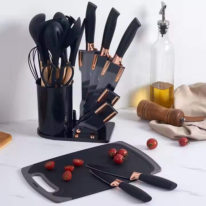 Набор кухонных принадлежностей "IKEA", силикон, 20 штук, черный — фото 2